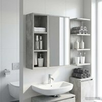 Badkamerwandkast Beton Grijs 20 x 16 x 62,5 cm 5
