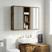 Badkamerwandkast Gerookte Eik 20 x 16 x 62,5 cm 5