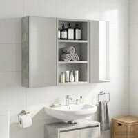 Badkamerwandkast Beton Grijs 30 x 10 x 50 cm 5