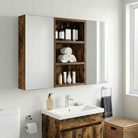 Badkamerwandkast Gerookte Eik 30 x 10 x 50 cm 4