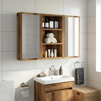 Badkamerwandkast Oudhout 30 x 10 x 50 cm Geconstrueerd hout 4