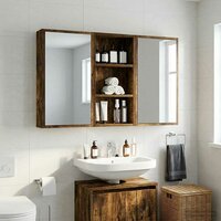 Badkamerwandkast Gerookte Eik 30 x 10 x 60,5 cm 4