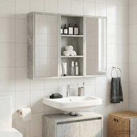 Badkamerwandkast Beton Grijs 30 x 14 x 70 cm 4