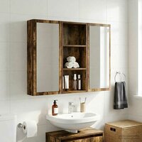 Badkamerwandkast Gerookte Eik 30 x 14 x 70 cm 4
