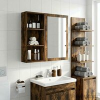 Badkamerwandkast Gerookte Eik 30 x 14 x 70 cm 5