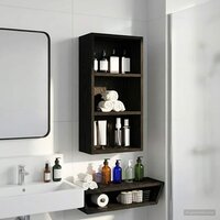 Badkamerwandkast Zwarte Eik 30 x 16 x 62,5 cm 5