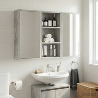 Badkamerwandkast Beton Grijs 30 x 16 x 62,5 cm 4