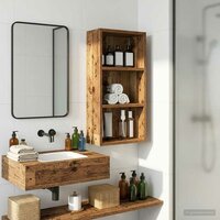 Badkamerwandkast Oudhout 30 x 16 x 62,5 cm Geconstrueerd hout 5