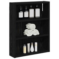 Badkamerwandkast Zwarte Eik 40 x 10 x 50 cm Geconstrueerd hout 3