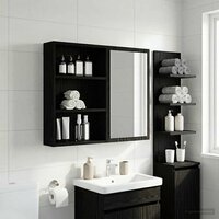 Badkamerwandkast Zwarte Eik 40 x 10 x 60,5 cm 4