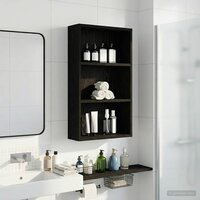 Badkamerwandkast Zwarte Eik 40 x 14 x 70 cm Geconstrueerd hout 4