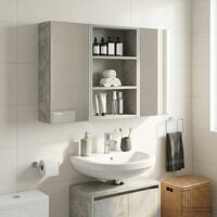 Badkamerwandkast Beton Grijs 40 x 16 x 62,5 cm 4