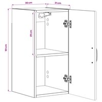 Badkamerwandkast HOORN Betongrijs 30 x 31 x 59 cm Bewerkt hout 9