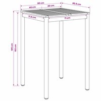 Tuin Bartafel Natuurlijk en Wit 80 x 80,5 x 105 cm 8