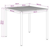 Tuin Bartafel Naturel en Zwart 110 x 108,5 x 105 cm 8