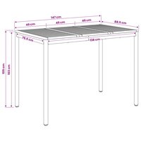 Tuin Bartafel Natuurlijk en Wit 147 x 88,5 x 105 cm 9