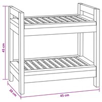 Badkamer wandschap Naturel 45 x 30 x 45 cm Massief Teakhout 7