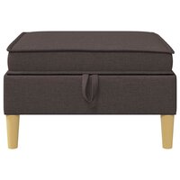 Hocker met Opslag Donkerbruin Stof 4