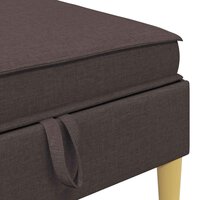 Hocker met Opslag Donkerbruin Stof 7