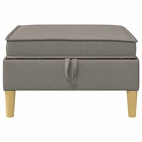 Hocker met Opslag Taupe 70 x 70 x 40 cm Stof 4