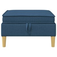 Hocker met Opslag Blauw Stof 4