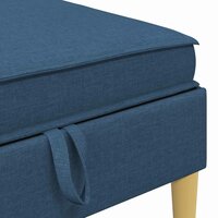 Hocker met Opslag Blauw Stof 7