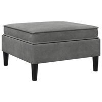 Hocker met Opslag Donkergrijs Fluweel 6
