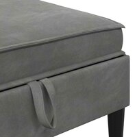 Hocker met Opslag Donkergrijs Fluweel 7