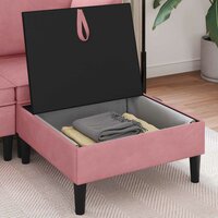 Hocker met Opslag Roze Fluweel 3
