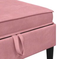 Hocker met Opslag Roze Fluweel 7
