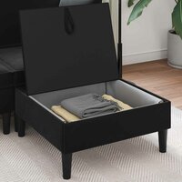 Hocker met Opslag Zwart Fluweel 3