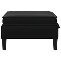 Hocker met Opslag Zwart Fluweel 5