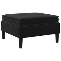 Hocker met Opslag Zwart Fluweel 6
