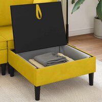 Hocker met Opslag Geel Fluweel 3
