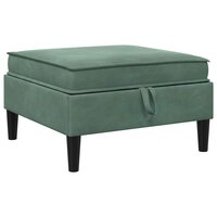 Hocker met Opslag Zeegroen Fluweel 2