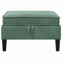 Hocker met Opslag Zeegroen Fluweel 4
