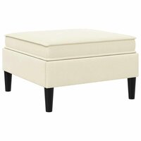 Hocker met Opslag Cr&egrave;mekleurig Fluweel 6