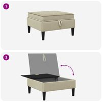 Hocker met Opslag Zand Fluweel 8