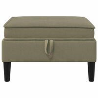 Hocker met Opslag Kaki Fluweel 4