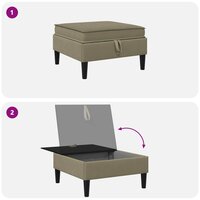 Hocker met Opslag Kaki Fluweel 8