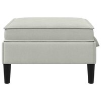 Hocker met Opslag Lichtgrijs Fluweel 5