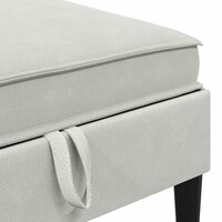 Hocker met Opslag Lichtgrijs Fluweel 7