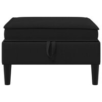 Hocker met Opslag Zwart Fluweel 4