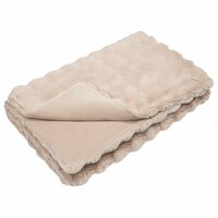 Antislip deken van imitatie konijnenbont Olite Beige Polyester 2