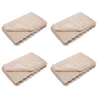 Antislip deken van imitatie konijnenbont Olite 4 st Beige 2
