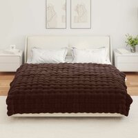 Antislip deken van imitatie konijnenbont Olite Kameel Polyester 4