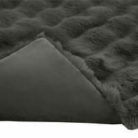 Antislip deken van imitatie konijnenbont Olite Donkergrijs 7