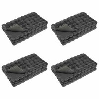 Antislip deken van imitatie konijnenbont Olite 4 st Donkergrijs 2