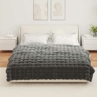 Antislip deken van imitatie konijnenbont Olite 4 st Donkergrijs 4
