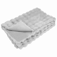 Antislip deken van imitatie konijnenbont Olite Grijs Polyester 2